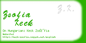 zsofia keck business card